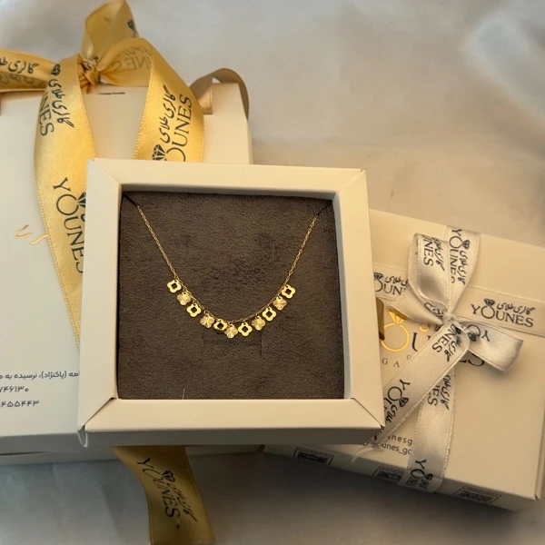 گردنبند طلا ونکلیف پولکی